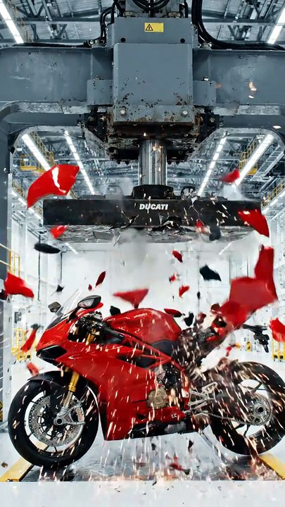 Hydraulic Press Crushes Motorcycle 💥 Extreme Crushing Test