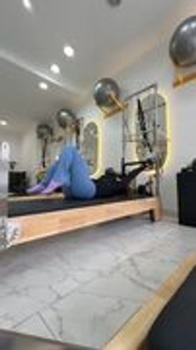 Woman Accidentally Shatters Mirror While Doing Pilates