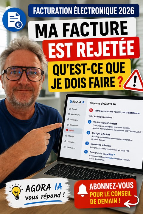 🚨 Ma facture est rejetée en 2026 : que faire ? #facturationelectronique