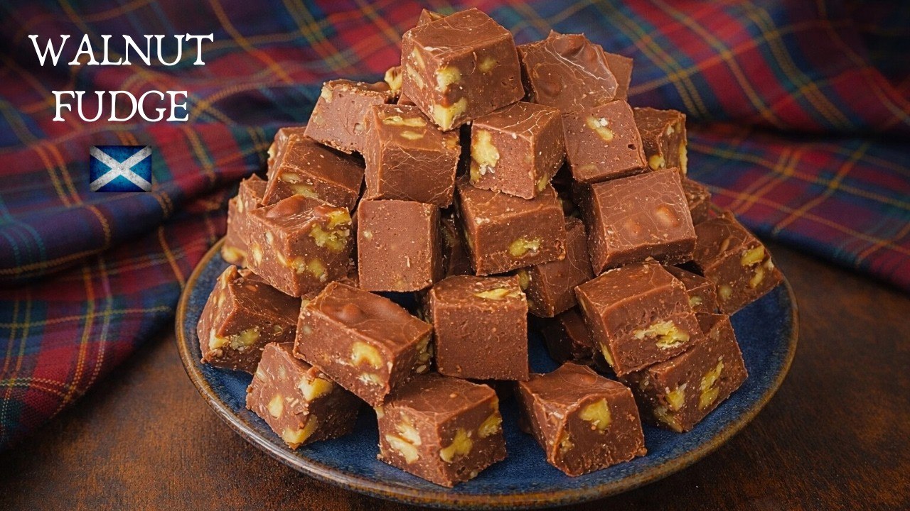 Chocolate & Walnut Fudge | Easy Creamy Fudge Scottish Recipe