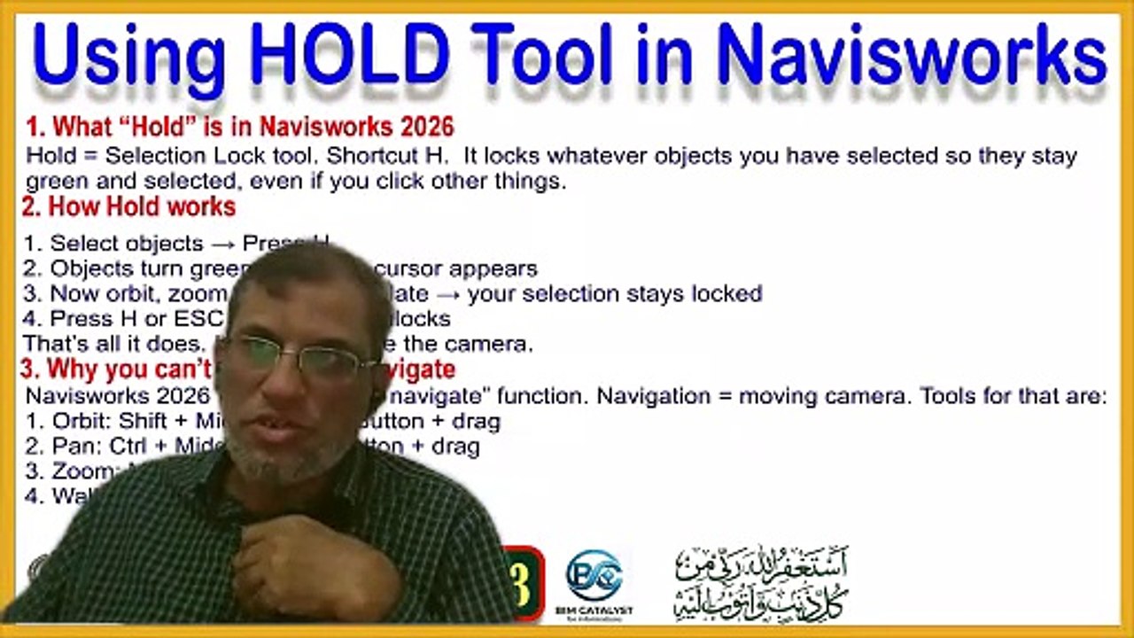 Hold the element and move to another place in Navisworks