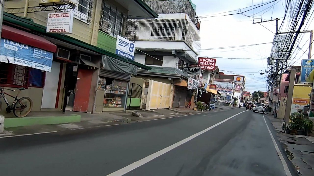 Crack of Down on Santa Cruz Street in Tanza, Cavite, Philippines