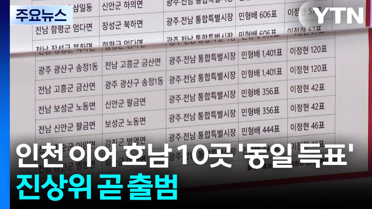 인천 이어 호남 10곳도 '동일 득표' 논란...진상규명위 곧 출범 / YTN