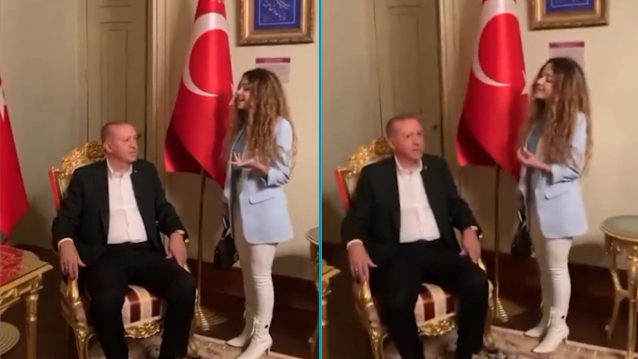 Pınar Süer, Cumhurbaşkanı Erdoğan'a türkü söyledi