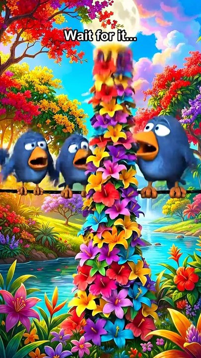 Epic Flower Tower FAIL! 🌸 Talking Birds On A Wire Game