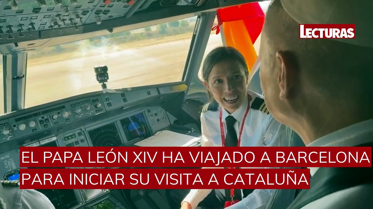 Viajamos con el Papa León XIV en el avión que le ha llevado a Barcelona