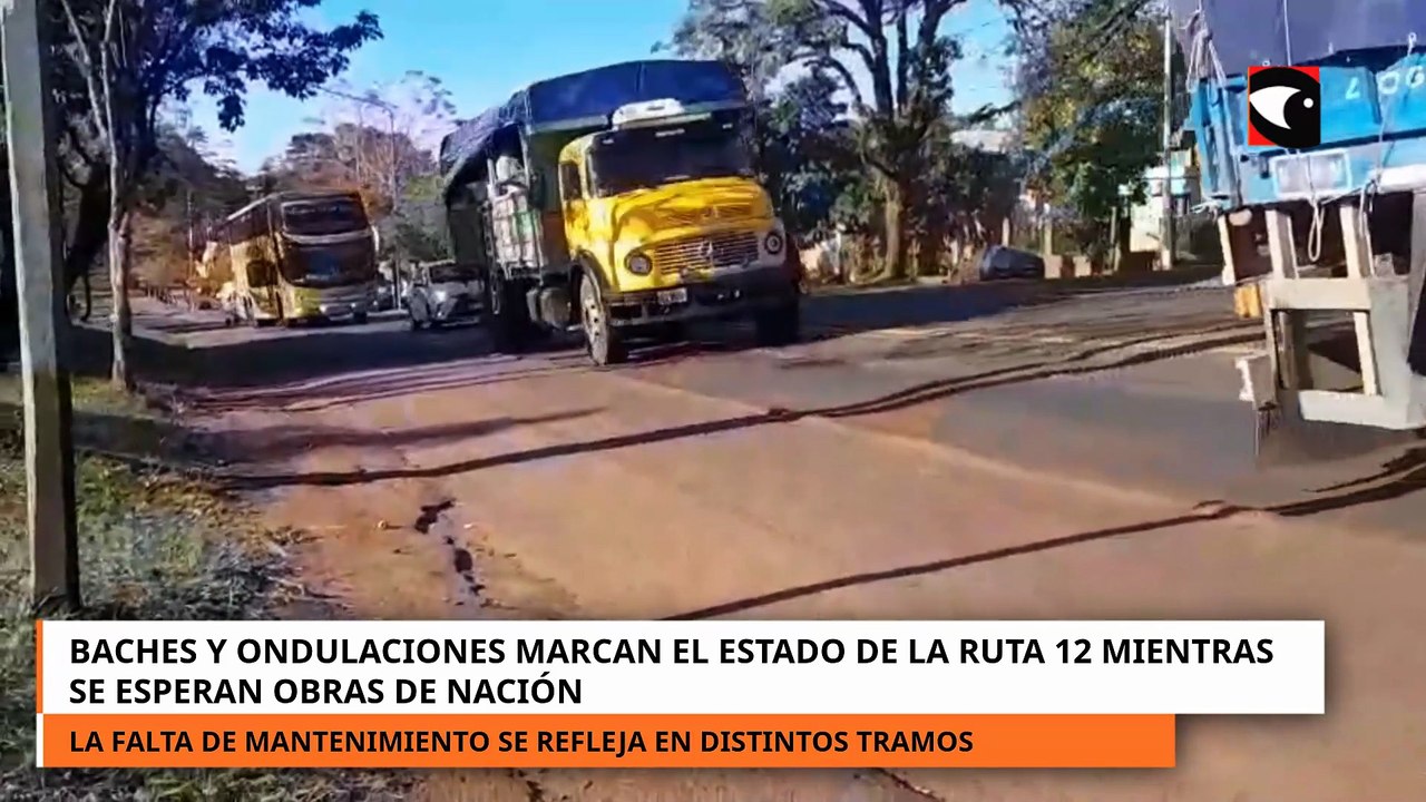 Baches y ondulaciones marcan el estado de la Ruta 12 mientras se esperan obras de Nación