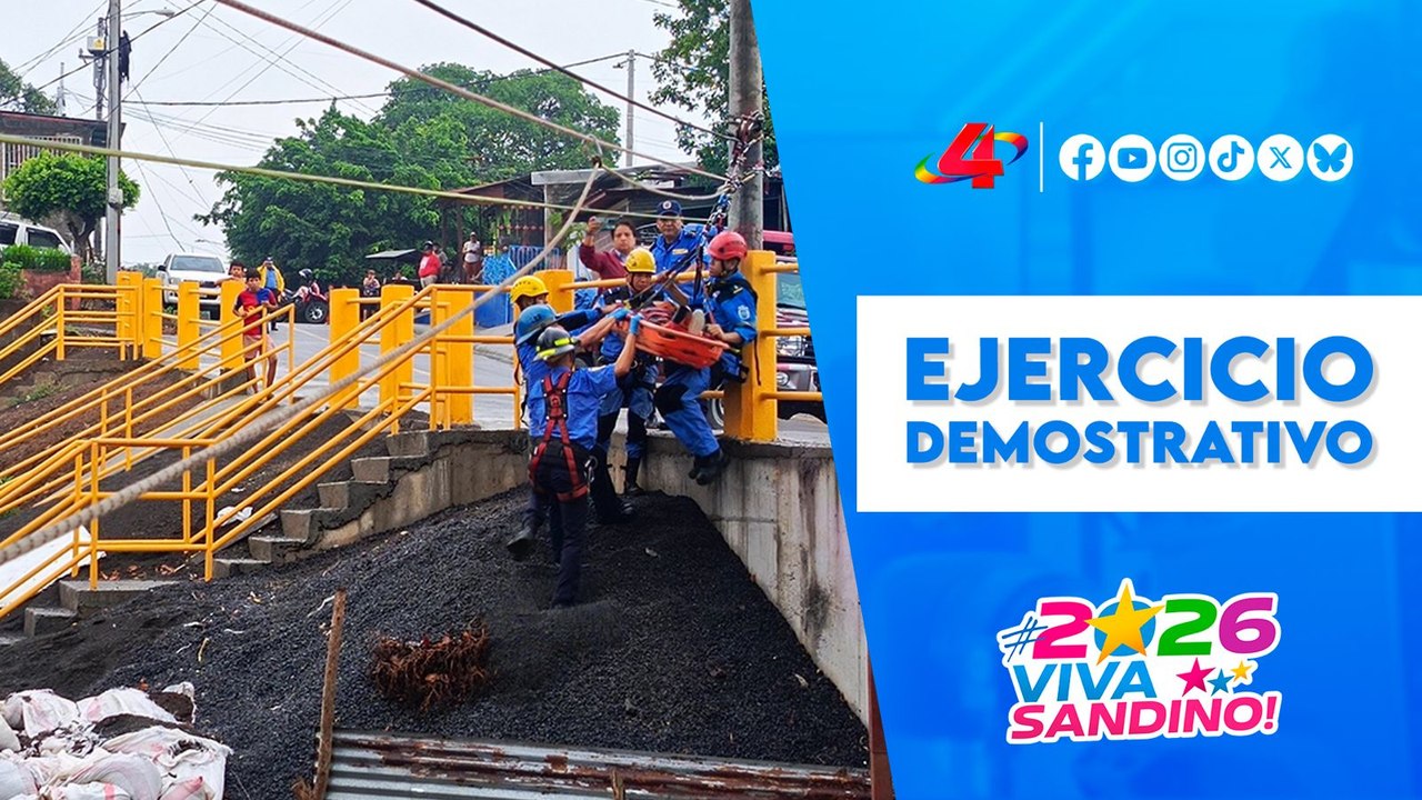 🚒 Bomberos Unidos de Nicaragua realizan ejercicio demostrativo de rescate y salvamento