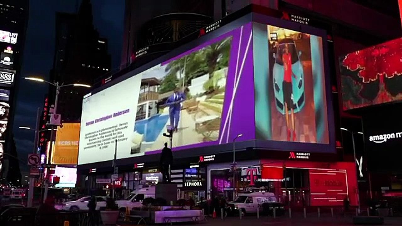 Devan Christopher Anderson's first class economy airport digital ad in Los Angeles