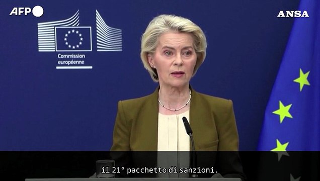 Von der Leyen presenta nuove sanzioni, 'la nostra costanza sta pagando'
