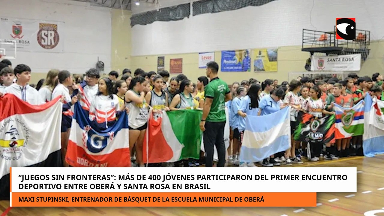 Juegos Sin Fronteras: más de 400 jóvenes participaron del primer encuentro entre Oberá y Santa Rosa