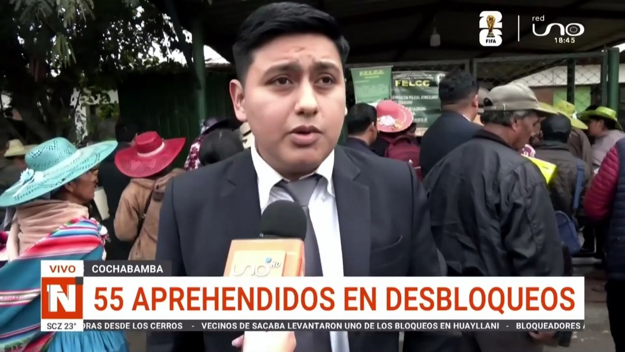 55 APREHENDIDOS EN BLOQUEOS CBBA