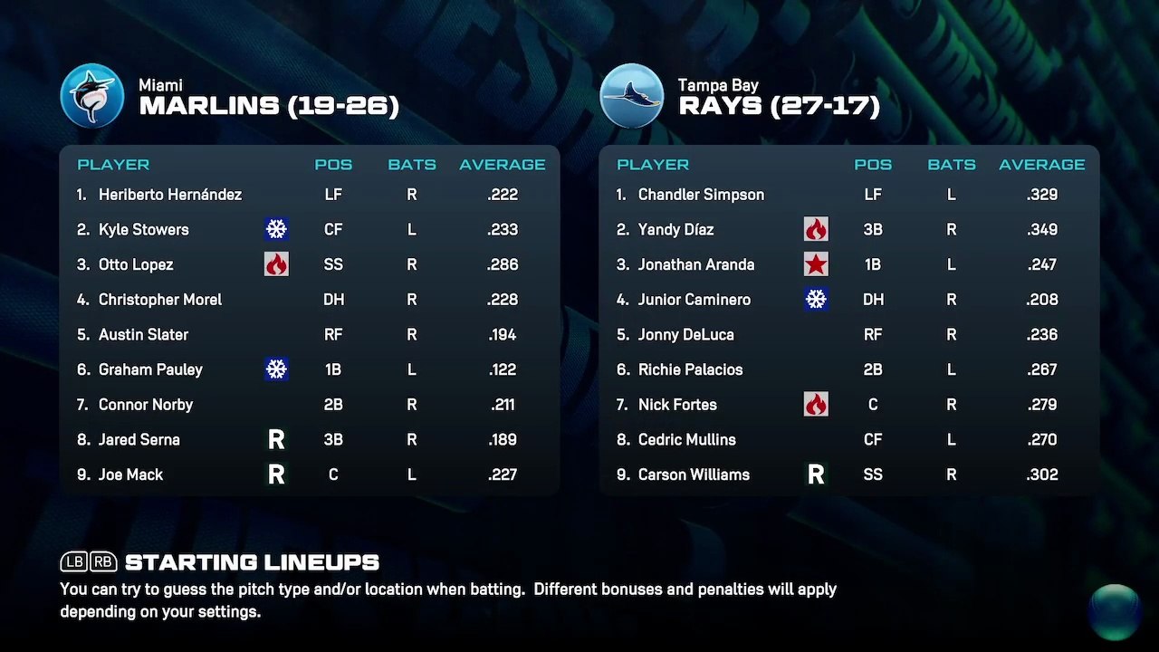 MLB® The Show™ 26 MIA vs TB 5/16/26