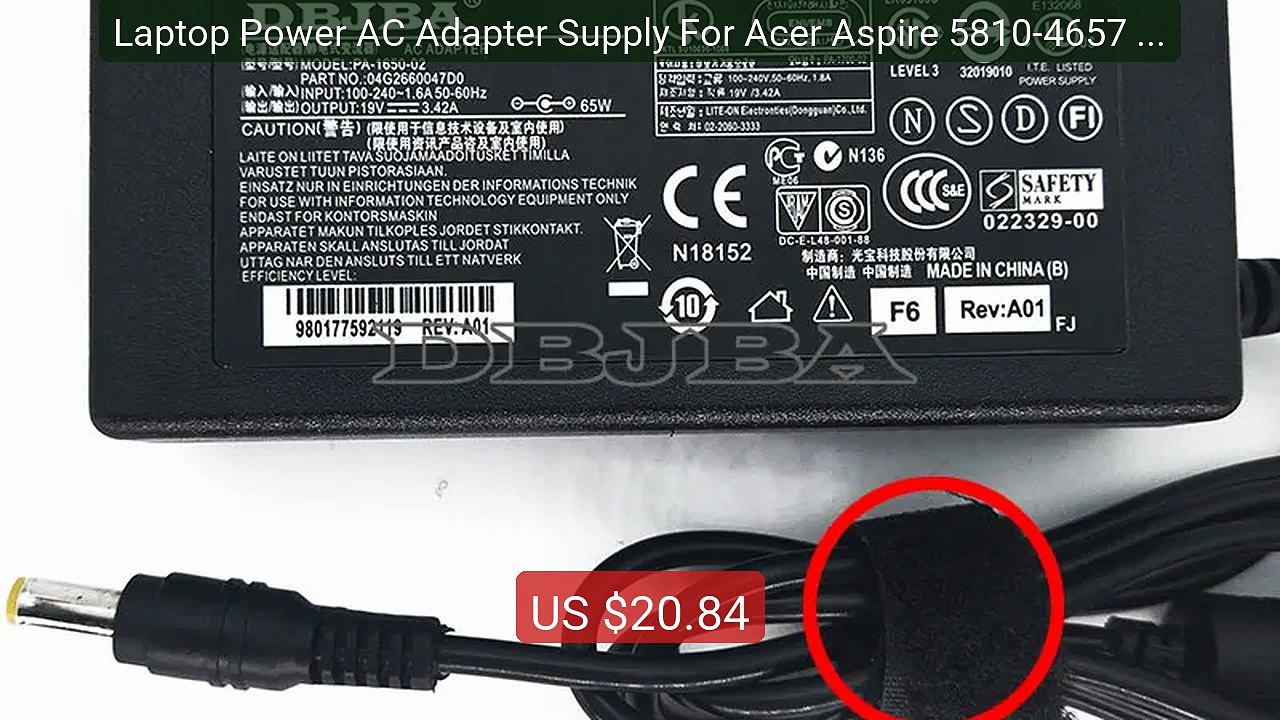 Laptop Power AC Adapter Supply For Acer Aspire 5810-4657 58... -- Top Pick 2026 | Unbeatable Price!