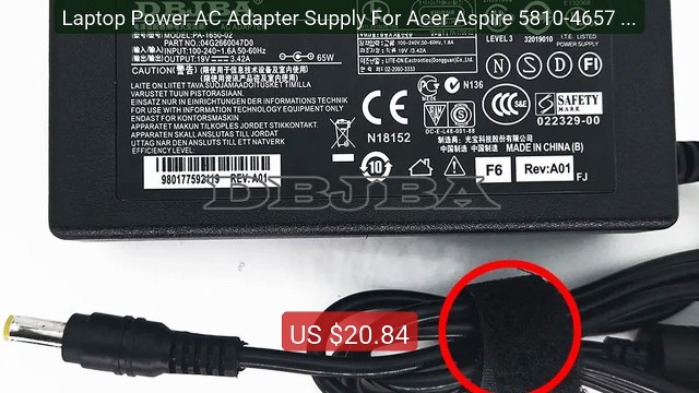 Laptop Power AC Adapter Supply For Acer Aspire 5810-4657 58... Top Pick 2026 | Unbeatable Price!