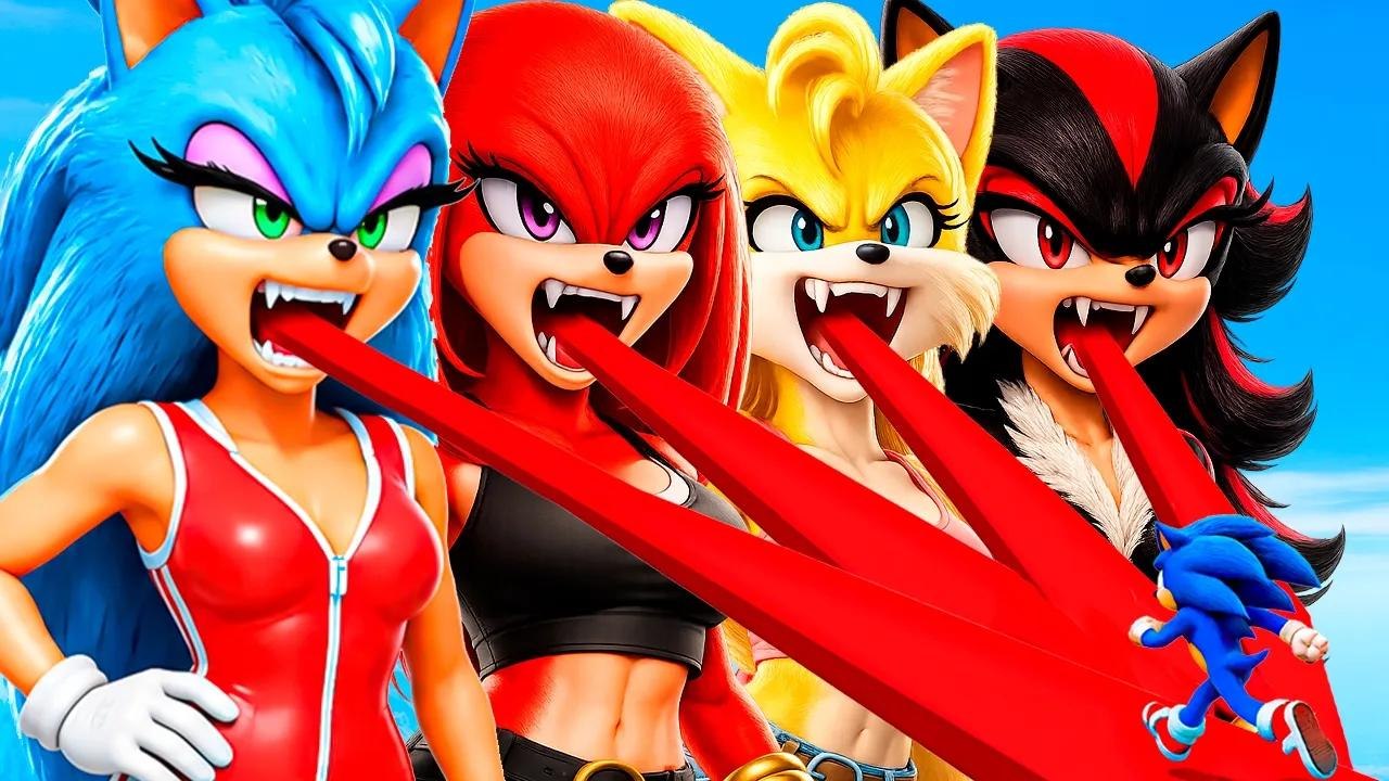 Je teste toutes les versions féminines de Sonic dans GTA 5 ! (mod Sonic le film)