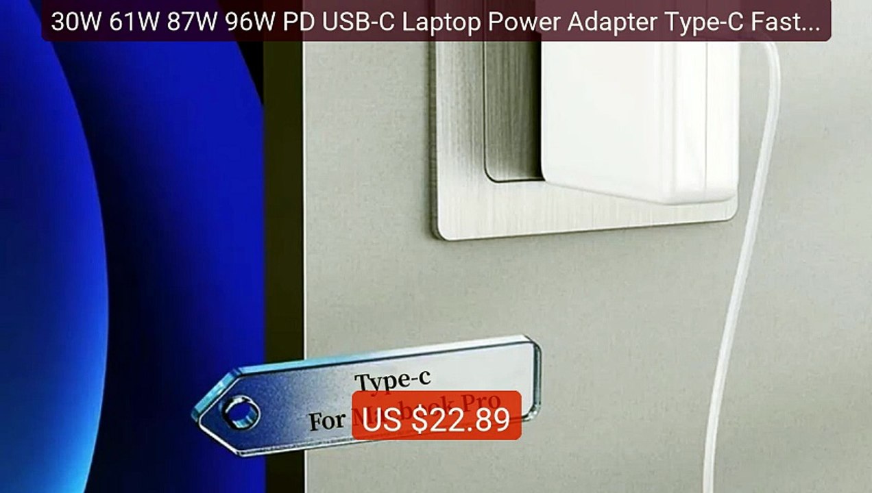 30W 61W 87W 96W PD USB-C Laptop Power Adapter Type-C Fast Charger f... -- Top Rated 2026 | Buy Now!