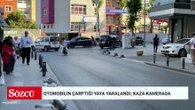 Kaldırımda yürüyen yayaya çarpıp uçurdu, inip aracının hasarını kontrol etti