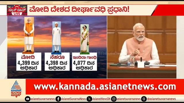 12 ವರ್ಷ ನಿರಂತರ ಆಡಳಿತ..ನೆಹರೂ ದಾಖಲೆ ಮುರಿದ ಮೋದಿ | PM Modi Becomes India's Longest-Serving Elected PM