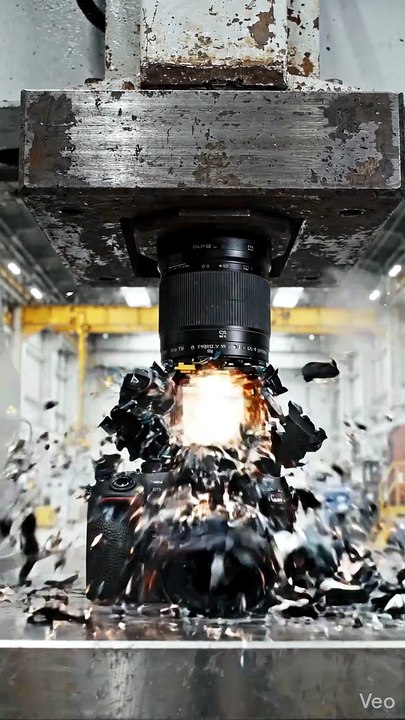 Hydraulic Press Crushing a Camera 📷💥 Extreme Pressure Test