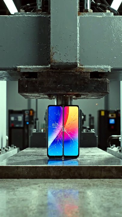 Hydraulic Press Crushing a Smartphone 📱💥 Extreme Pressure Test