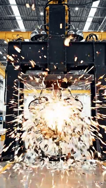Hydraulic Press Crushing a Clock ⏰💥 Extreme Pressure Test
