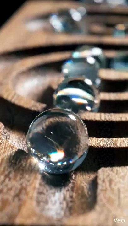 Crystal Spheres Rolling Down a Spiral Track 🔮✨ Mesmerizing Motion
