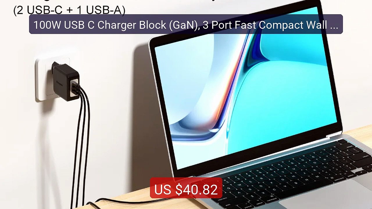 100W USB C Charger Block (GaN), 3 Port Fast Compact Wall Charg... -- Best Buy 2026 | Great Quality!