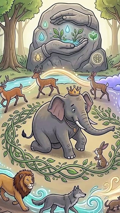 हाथी राजा और भूली हुई बारिश | प्रेरणादायक कहानी 🐘🌧️