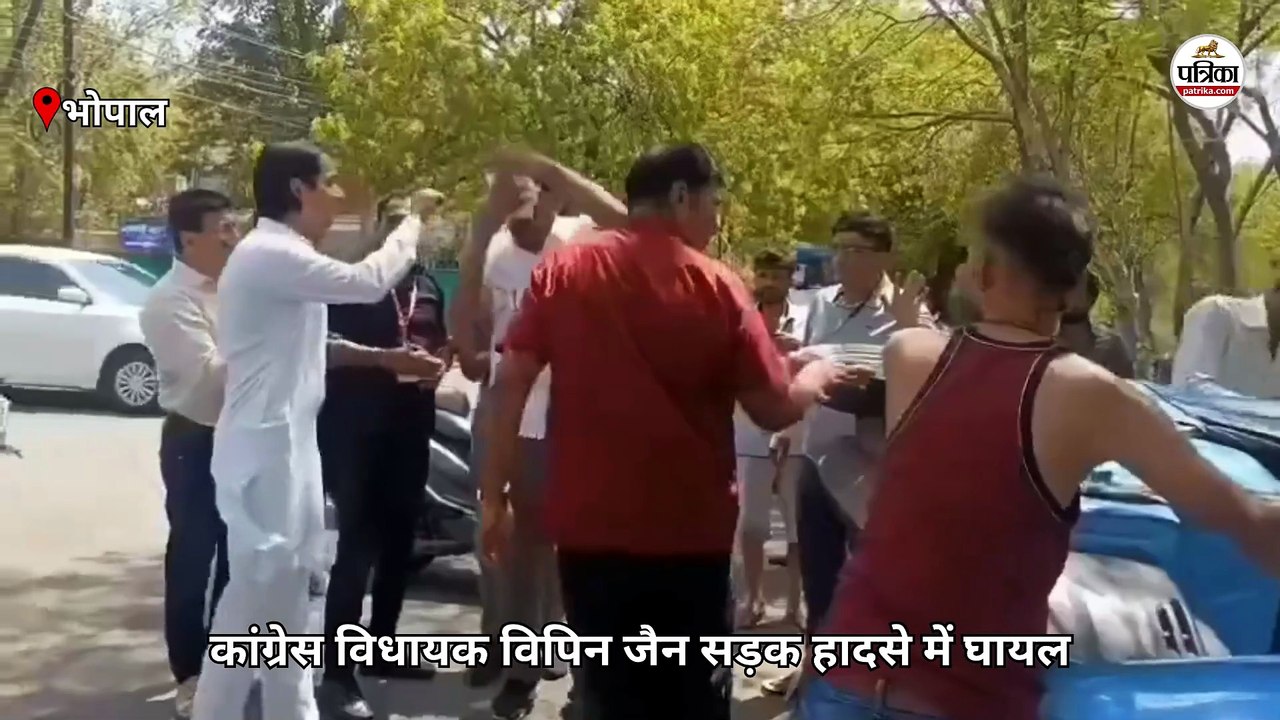 मंदसौर कांग्रेस विधायक विपिन जैन सड़क हादसे में घायल