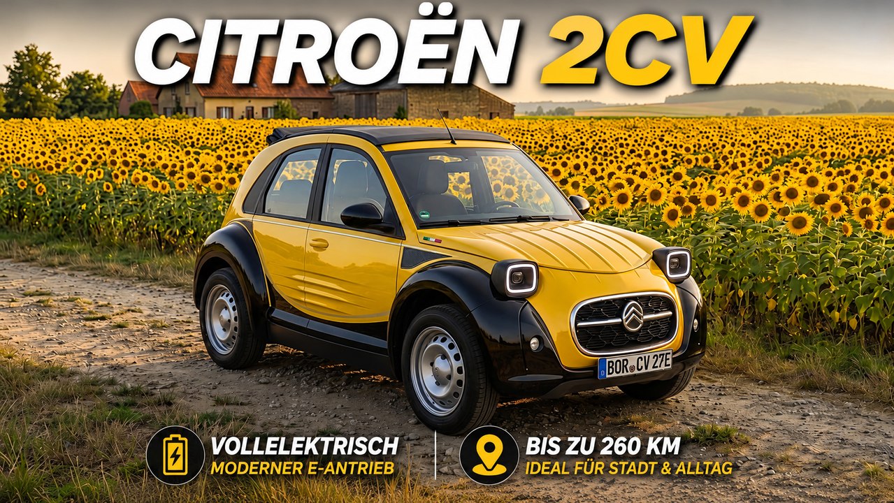 Citroën 2CV kehrt zurück: Retro-Design trifft Elektroantrieb
