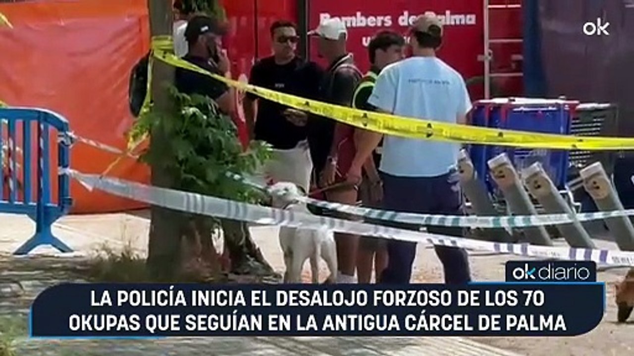 La Policía inicia el desalojo forzoso de los 70 okupas que seguían en la antigua cárcel de Palma