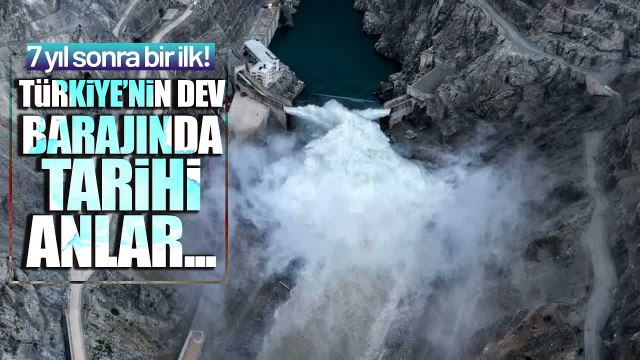 Artvin’de Nefes Kesen Manzara: Deriner Barajı’nda Su Tahliyesi Başladı