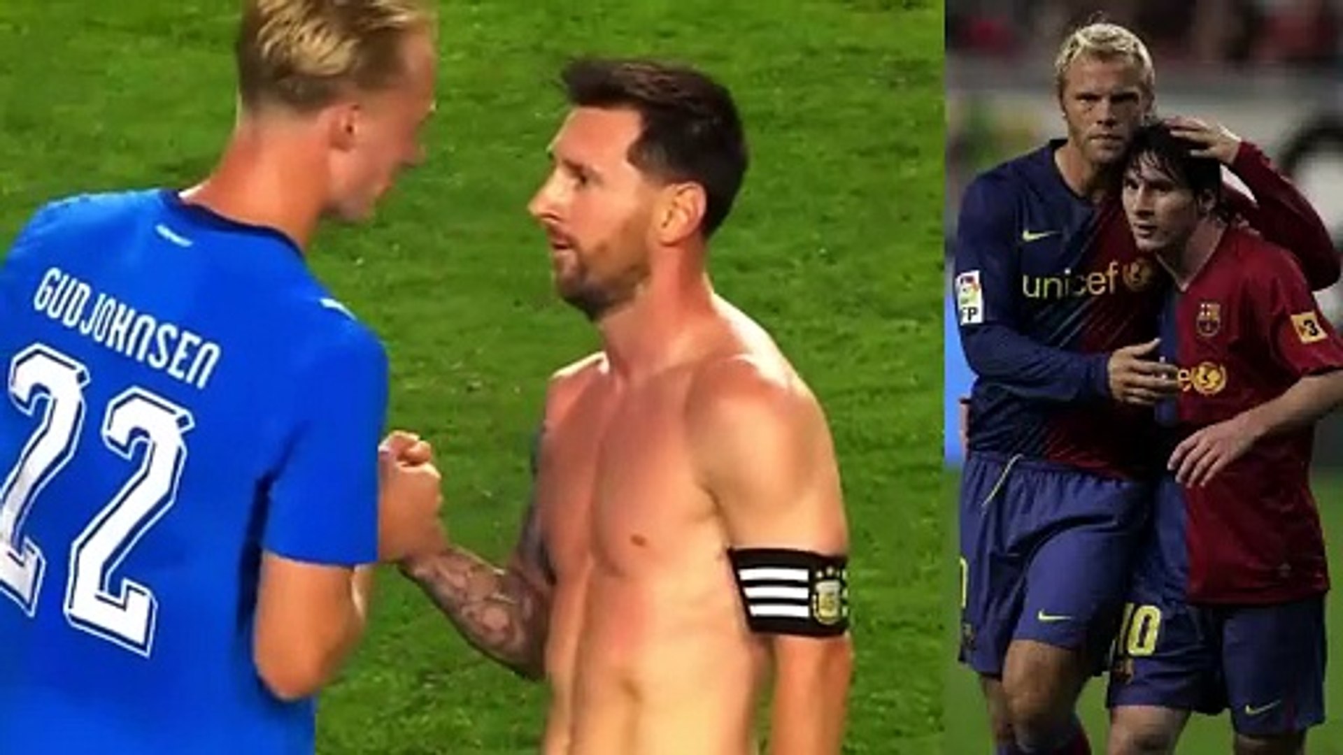 La intrahistoria del saludo entre Messi y Guðjohnsen: "No me acuerdo, él era muy chiquito"