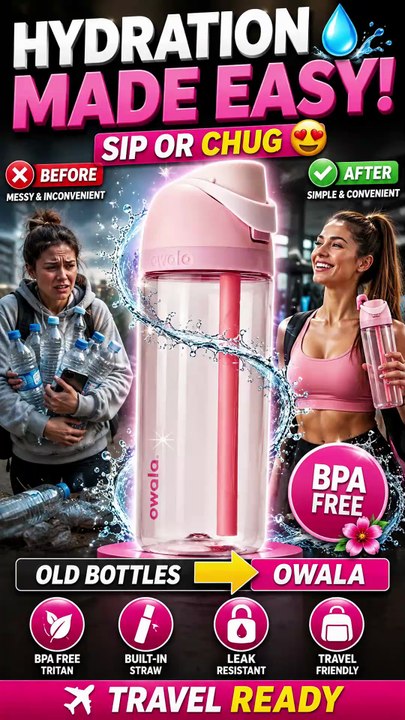 Owala FreeSip 25oz Water Bottle Review | BPA-Free Tritan Sports Bottle with Straw & Leakproof