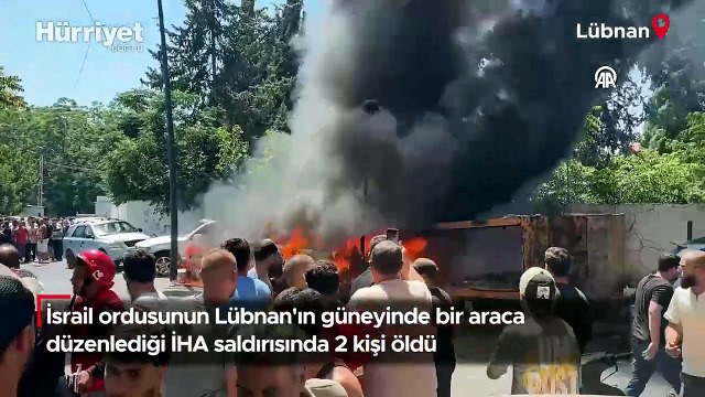 İsrail ordusunun Lübnan'ın güneyinde bir araca düzenlediği İHA saldırısında 2 kişi öldü