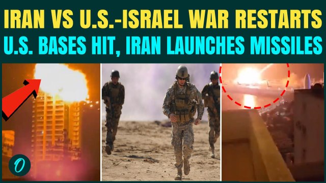 IRAN VS U.S.-ISRAEL WAR RESTARTS: U.S. Bases Under Fire, Iran Launches More Missiles, Apache HIT