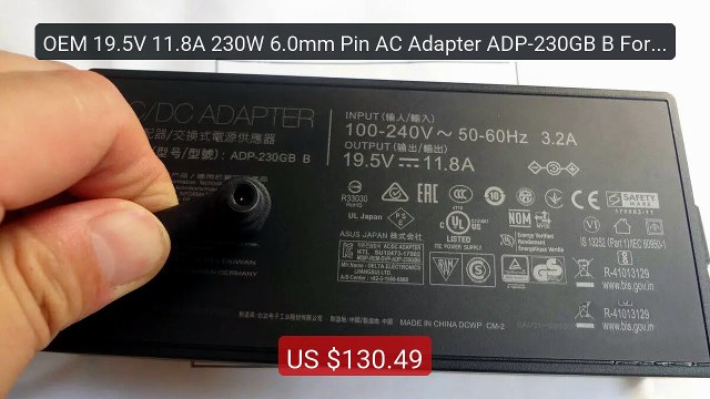 OEM 19.5V 11.8A 230W 6.0mm Pin AC Adapter ADP-230GB B For ASUS ROG ... Top Rated 2026 | Buy Now!
