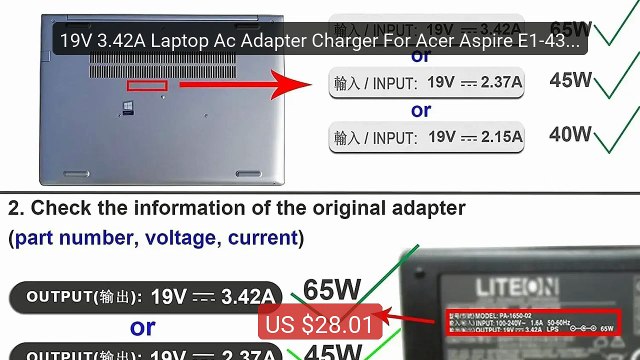 19V 3.42A Laptop Ac Adapter Charger For Acer Aspire E1-431 E1... Amazing Value 2026 | Must Have!