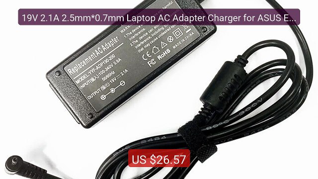 19V 2.1A 2.5mm*0.7mm Laptop AC Adapter Charger for ASUS EEE P... Amazing Value 2026 | Must Have!