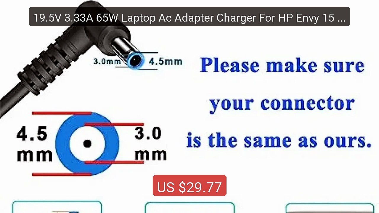 19.5V 3.33A 65W Laptop Ac Adapter Charger For HP Envy 15 15-aq000 ... -- Best Deal 2026 | Shop Now!