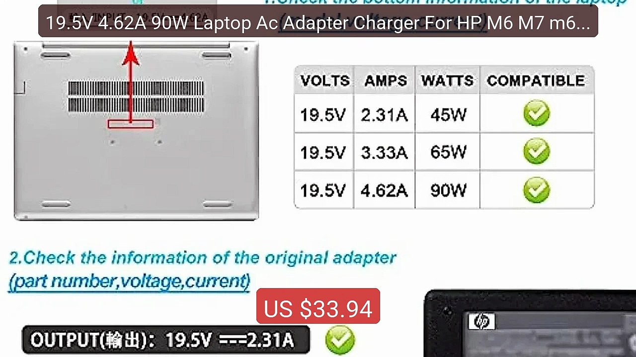 19.5V 4.62A 90W Laptop Ac Adapter Charger For HP M6 M7 m6-ae m6-k00... -- Top Rated 2026 | Buy Now!