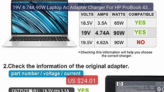 19V 4.74A 90W Laptop Ac Adapter Charger For HP ProBook 430 G1... Amazing Value 2026 | Must Have!