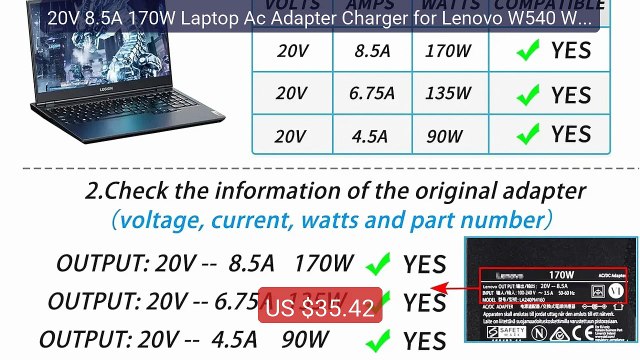 20V 8.5A 170W Laptop Ac Adapter Charger for Lenovo W540 W550s W541... Best Deal 2026 | Shop Now!
