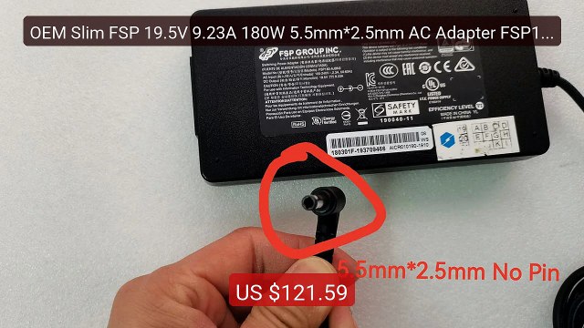 OEM Slim FSP 19.5V 9.23A 180W 5.5mm*2.5mm AC Adapter FSP180-A... Amazing Value 2026 | Must Have!