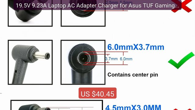 19.5V 9.23A Laptop AC Adapter Charger for Asus TUF Gaming F... Top Pick 2026 | Unbeatable Price!