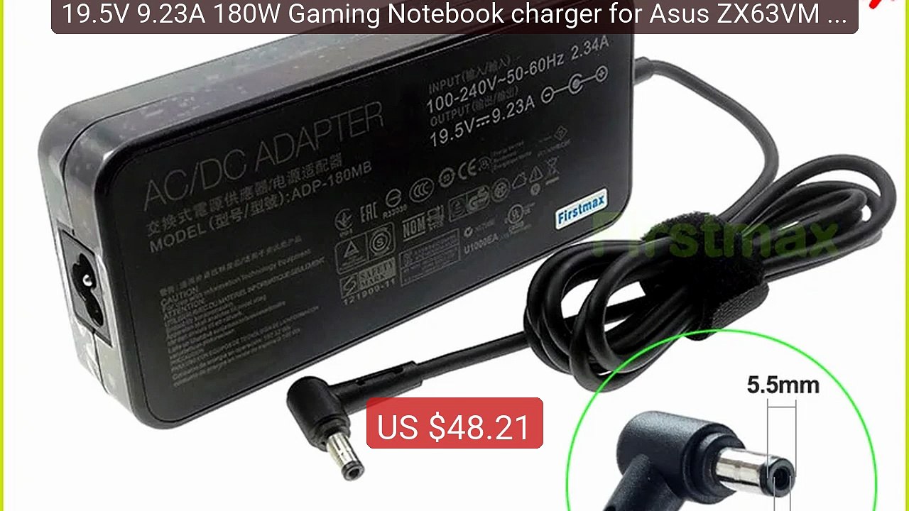 19.5V 9.23A 180W Gaming Notebook charger for Asus ZX63VM ZX73V... -- Best Buy 2026 | Great Quality!