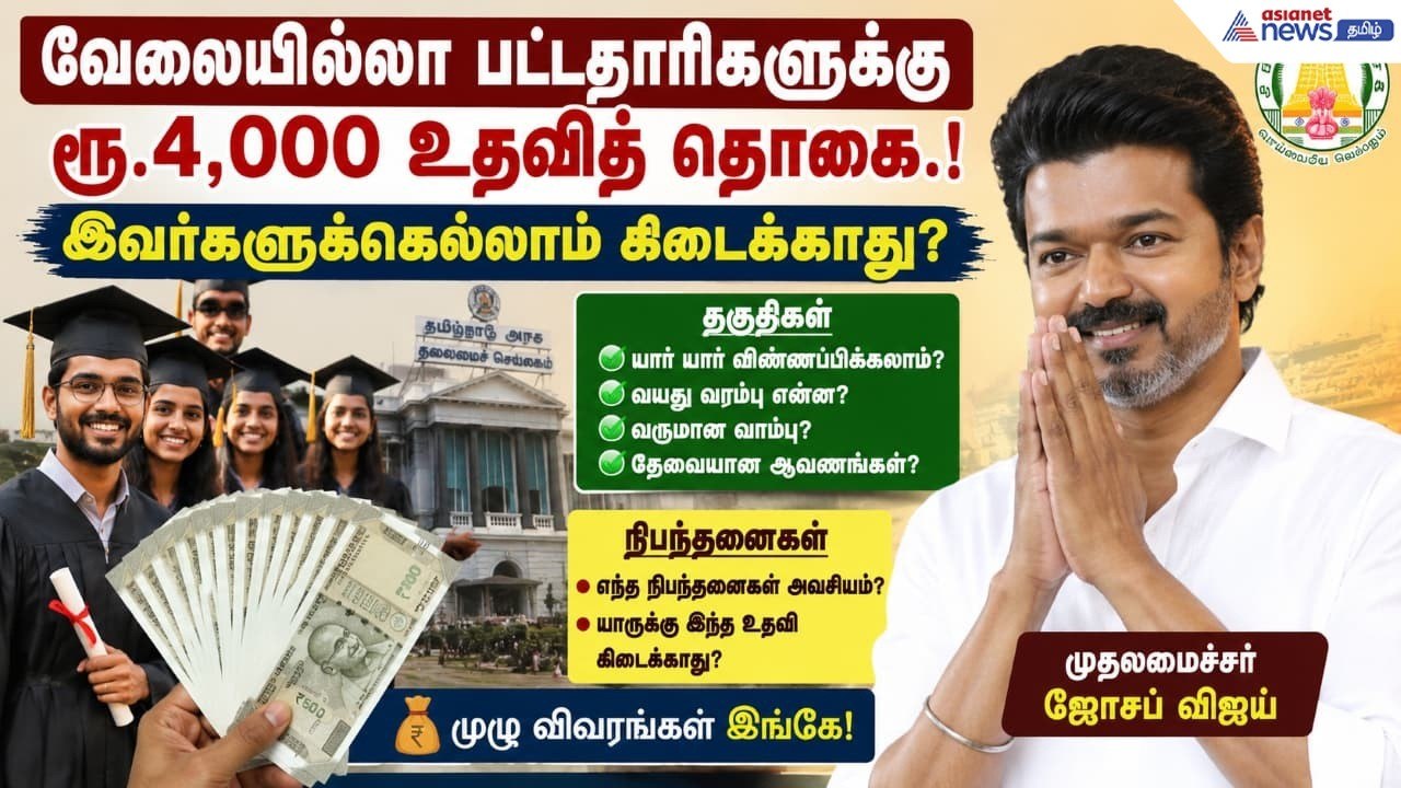 Govt Scheme: வேலையில்லா பட்டதாரிகளுக்கு ரூ.4,000 உதவித் தொகை.! தகுதிகள் மற்றும் நிபந்தனைகள் என்ன?