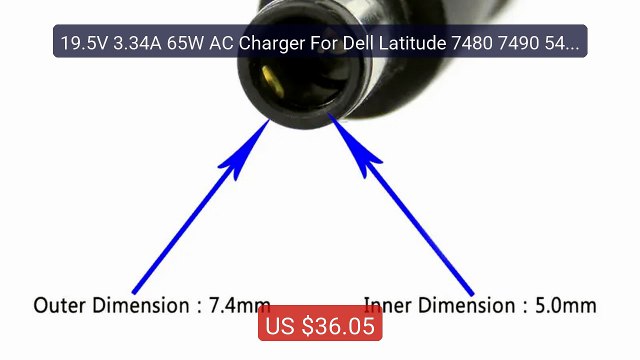 19.5V 3.34A 65W AC Charger For Dell Latitude 7480 7490 5490 7... Amazing Value 2026 | Must Have!