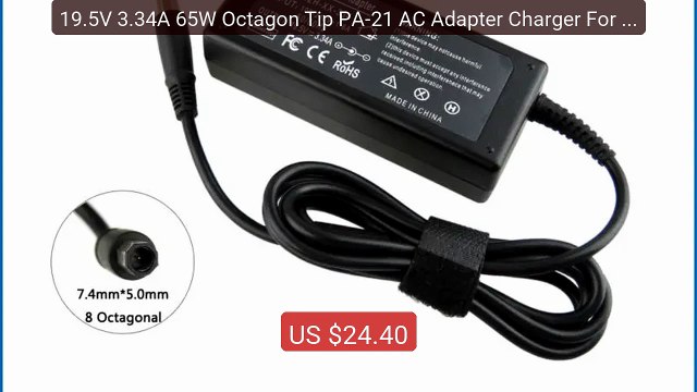 19.5V 3.34A 65W Octagon Tip PA-21 AC Adapter Charger For Dell ... Hot Deal 2026 | Limited Offer!